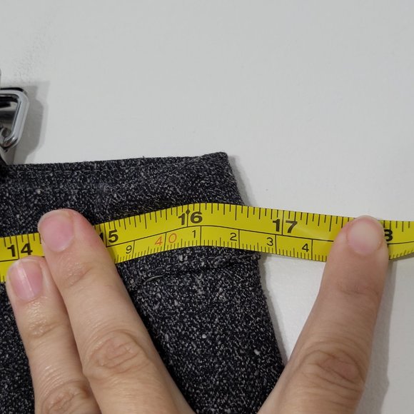 Le Grenier A-Line Knee Skirt Heathered Gray Herringbone Lined Stretch Womens 11 - Picture 10 of 12